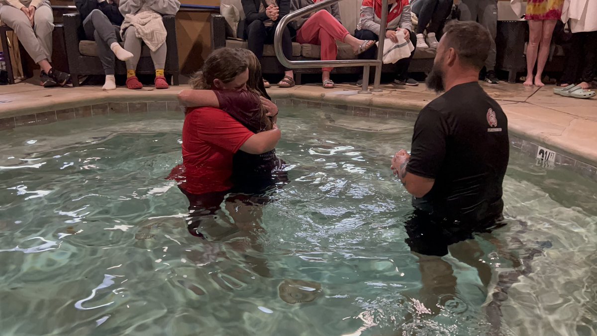 IndWesSoftball's tweet photo. This past week we saw God work in so many ways - through players, opponents, family and friends. At our family worship night we saw two of our own make a decision to publicly show they are all in for Christ through baptism.
#All4Him #PlatformUp https://t.co/k5QpdlxL2n