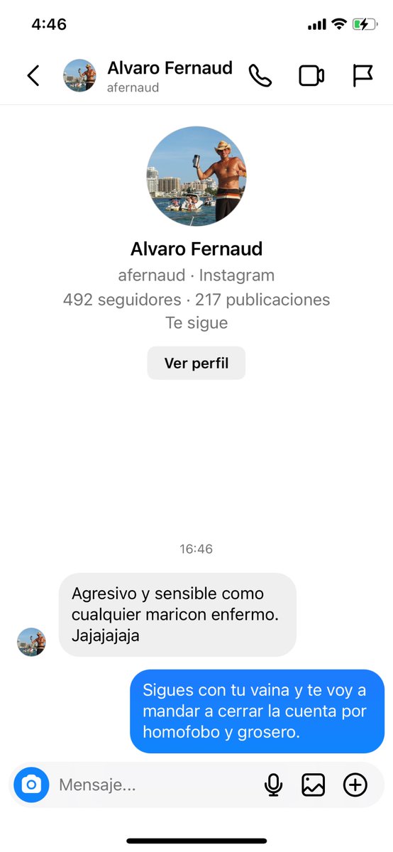 Qué tal este maldito homofobo que me escribió en mi reels de Instagram ¿y si le cerramos la cuenta? 🥵🥵🥵🥵🥵 aceptó todo menos la homofobia eso sí que no….