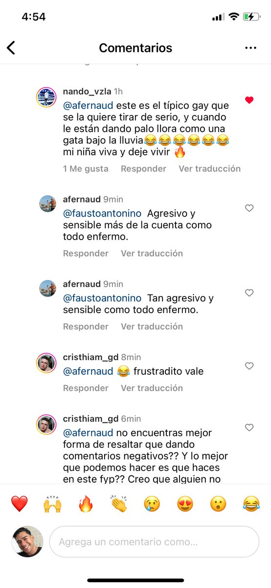 faustoantonino2's tweet photo. Qué tal este maldito homofobo que me escribió en mi reels de Instagram ¿y si le cerramos la cuenta? 🥵🥵🥵🥵🥵 aceptó todo menos la homofobia eso sí que no…. https://t.co/SqEhHcBpok