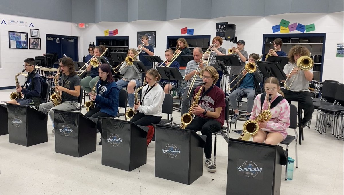 saegerbands's tweet photo. The #SpartanCommunityBand &amp; #SpartanCommunityJazz members can’t wait to share our concert with you all on March 14! Join us at 7PM @SaegerMiddle to celebrate #MIOSM2023- “Music is All of Us.” @NAfME @FrancisHowell @ArtsFhsd @MrSteckMEB @fhcspartanbands https://t.co/i7tJPJOGYJ
