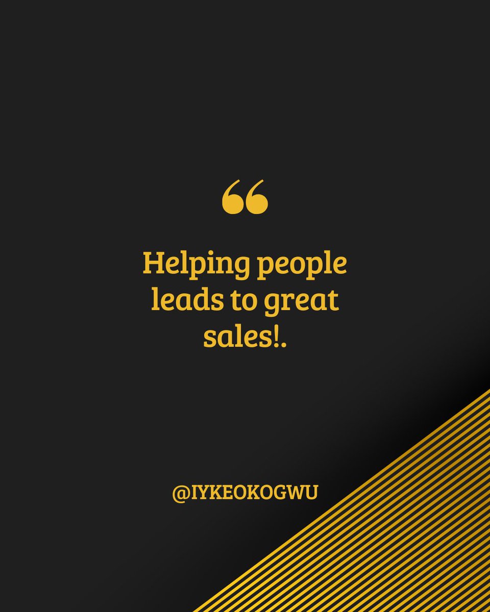 The most successful businesses are businesses that solve everyday problems. 
To succeed, strive to make your clients lives exponentially better or easier.

#IykeOkogwu #SuccessfulMoguls #SalesSuccess #Leadership #Empowerment #MarketingGuru #BusinessGrowth #makemoney #greatwins