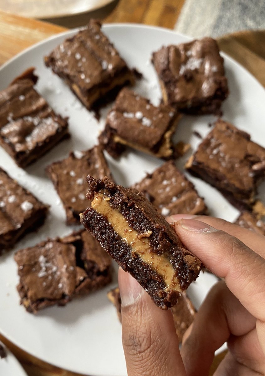 Weekend baking project: peanut butter stuffed brownies