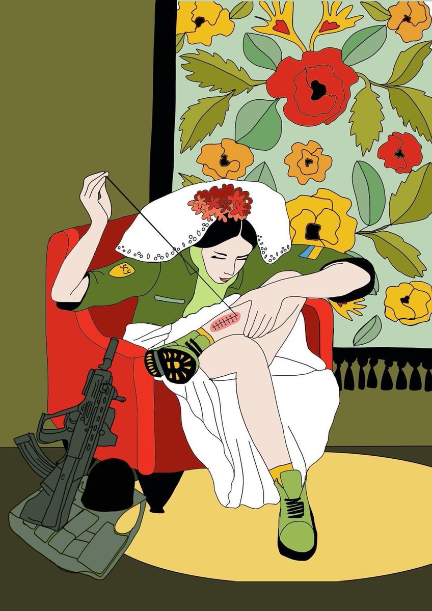 DefenceU's tweet photo. A typical Ukrainian woman.

Art by Anastasia Haydayenko https://t.co/z92xwQwqB9