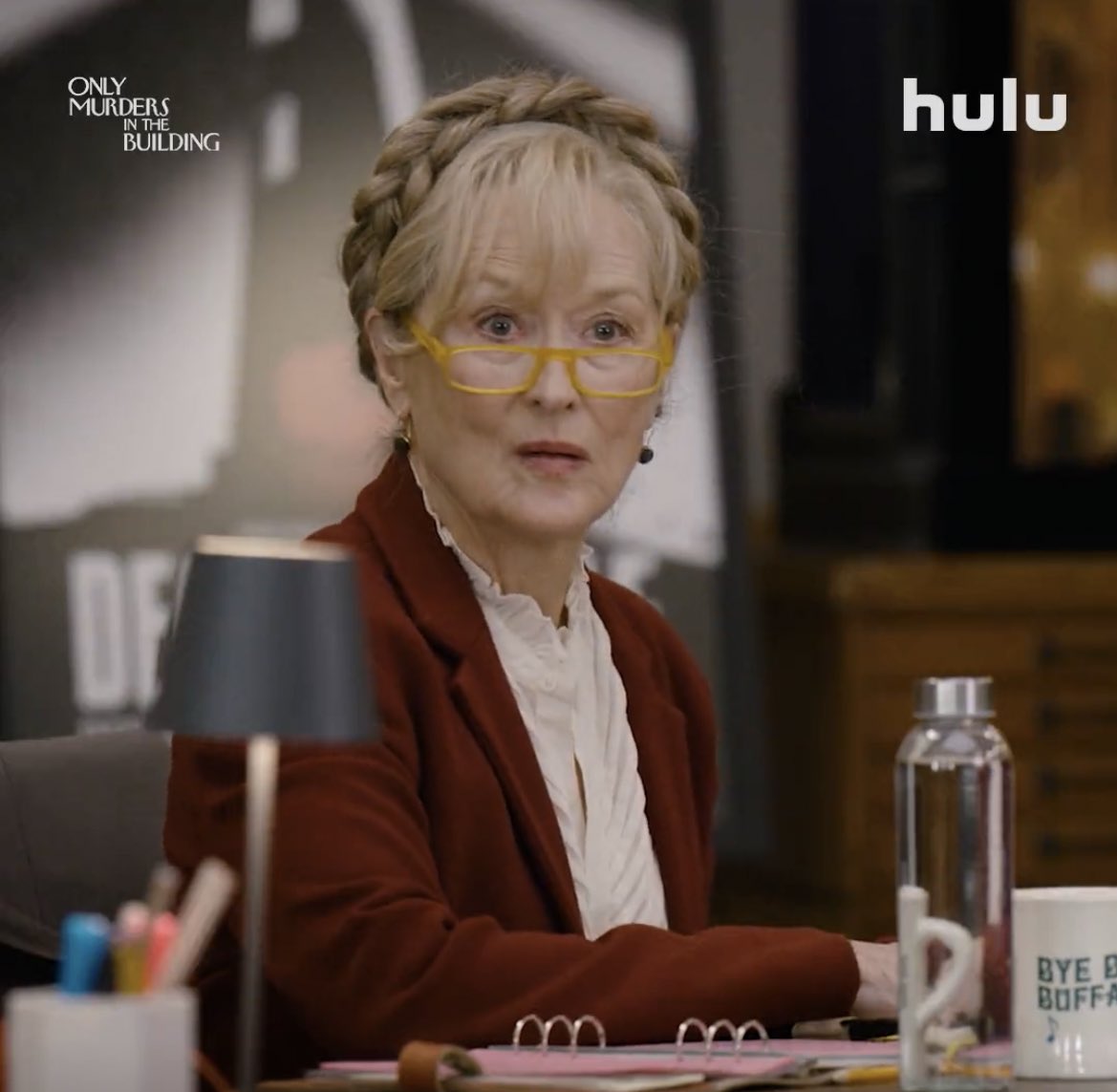 FilmUpdates's tweet photo. First look at Meryl Streep in ‘ONLY MURDERS IN THE BUILDING’ season 3 https://t.co/sT6phx1cY6