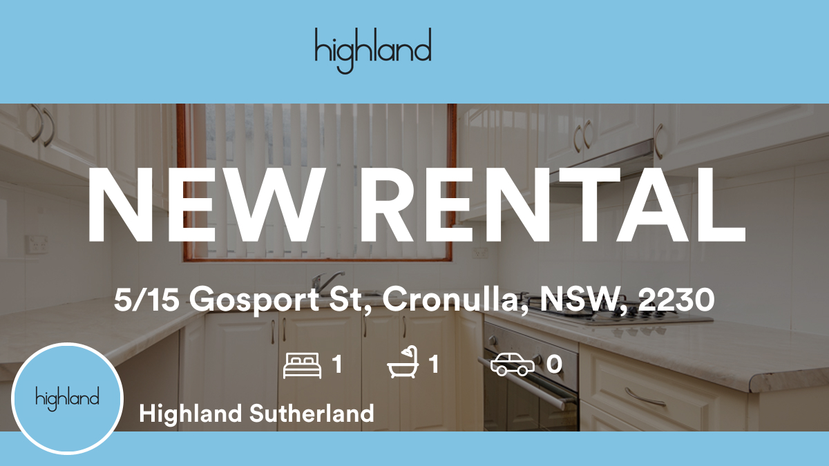 highland_prop's tweet photo. 🛌 1 🛀 1
📍 5/15 Gosport St, Cronulla, NSW, 2230

Our latest available rental on RateMyAgent

https://t.co/fbsvTv0wMD

...
#ratemyagent #realestate #Highland_Sutherland https://t.co/O8zrVN2xQd