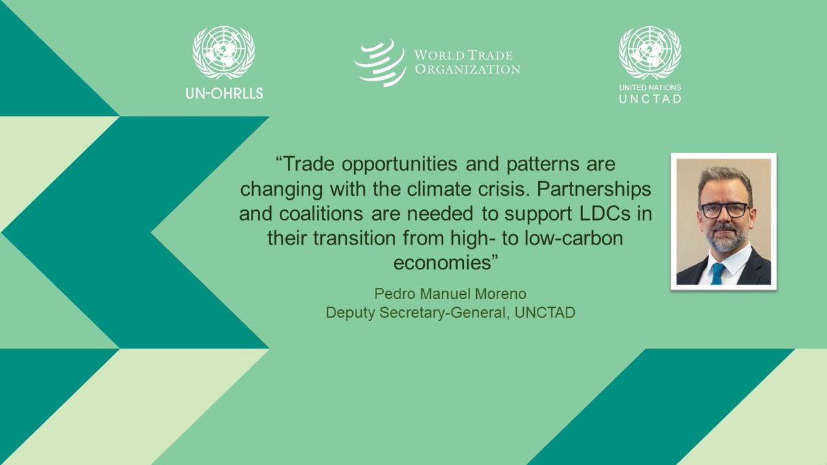 wto's tweet photo. At the #LDC5 Conference held this week in Doha, the WTO co-organized with @UNCTAD and @UNOHRLLS a session on LDC trade priorities over the next decade.  Here is a snapshot of Pedro Manuel Moreno's remarks at the session. 👇 
Find out more  here: https://t.co/VBw8GgcLaK
#WTOatLDC5 https://t.co/Oycgn1pQol