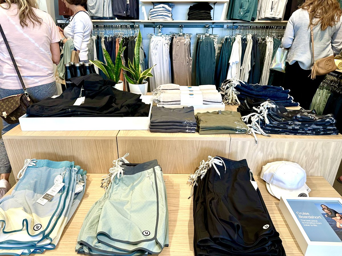 NeilRetail's tweet photo. Lovely Vuori store - first three pictures. Compare this to a recent shot of Vuori in Nordstrom - final picture. Where would you rather buy product from?  Department stores are their own worst enemy! https://t.co/KTszrmd52C