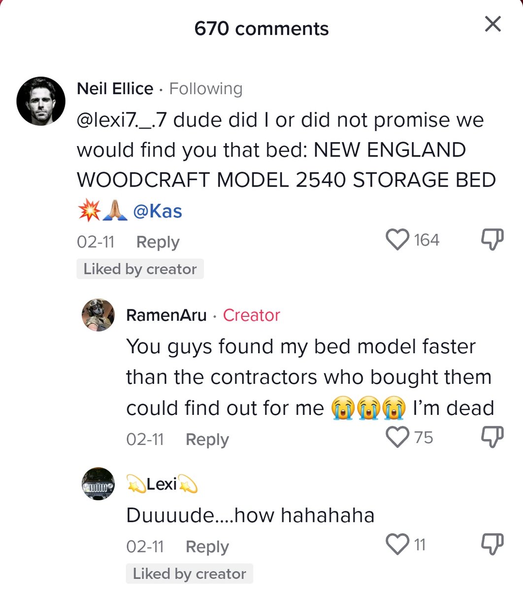 Iwtstia's tweet photo. this is still the funniest thing neil ellice has done on tiktok, hands down. the man launched a full investigation with a random person named lexi into a bed they saw in the background of a video 💀 https://t.co/mmVitVXBwF