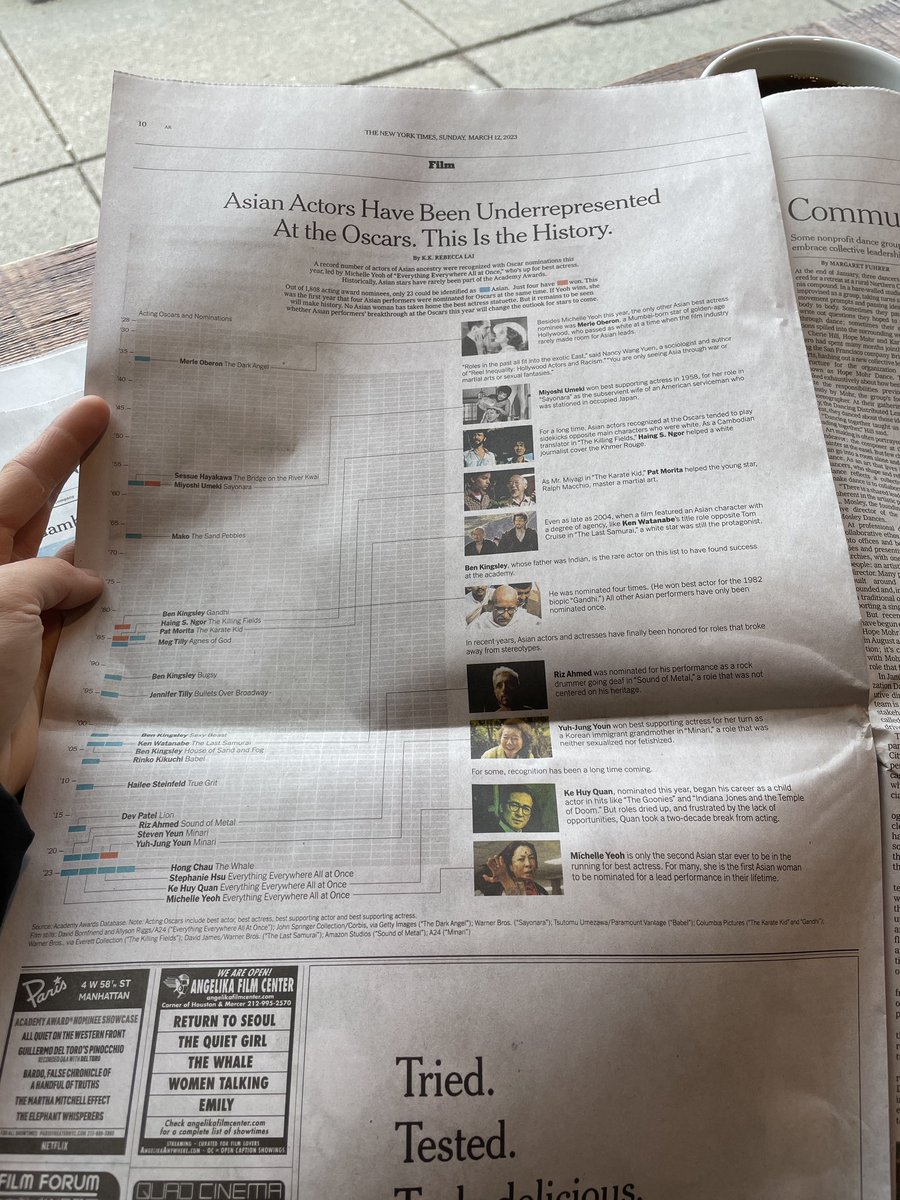 In today's @nytimes, a look at the history of Asian actors at the Oscars ahead of the show tonight! nytimes.com/interactive/20…