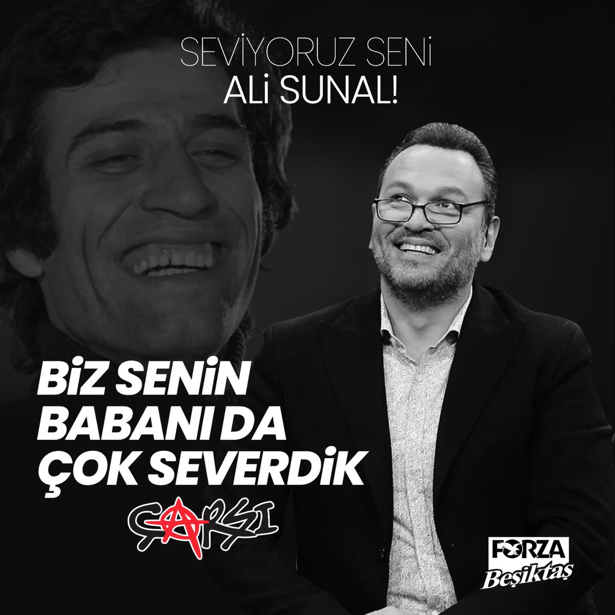 Seviyoruz seni Ali Sunal! Biz senin babanı da çok severdik. @SunalAli #çArşı