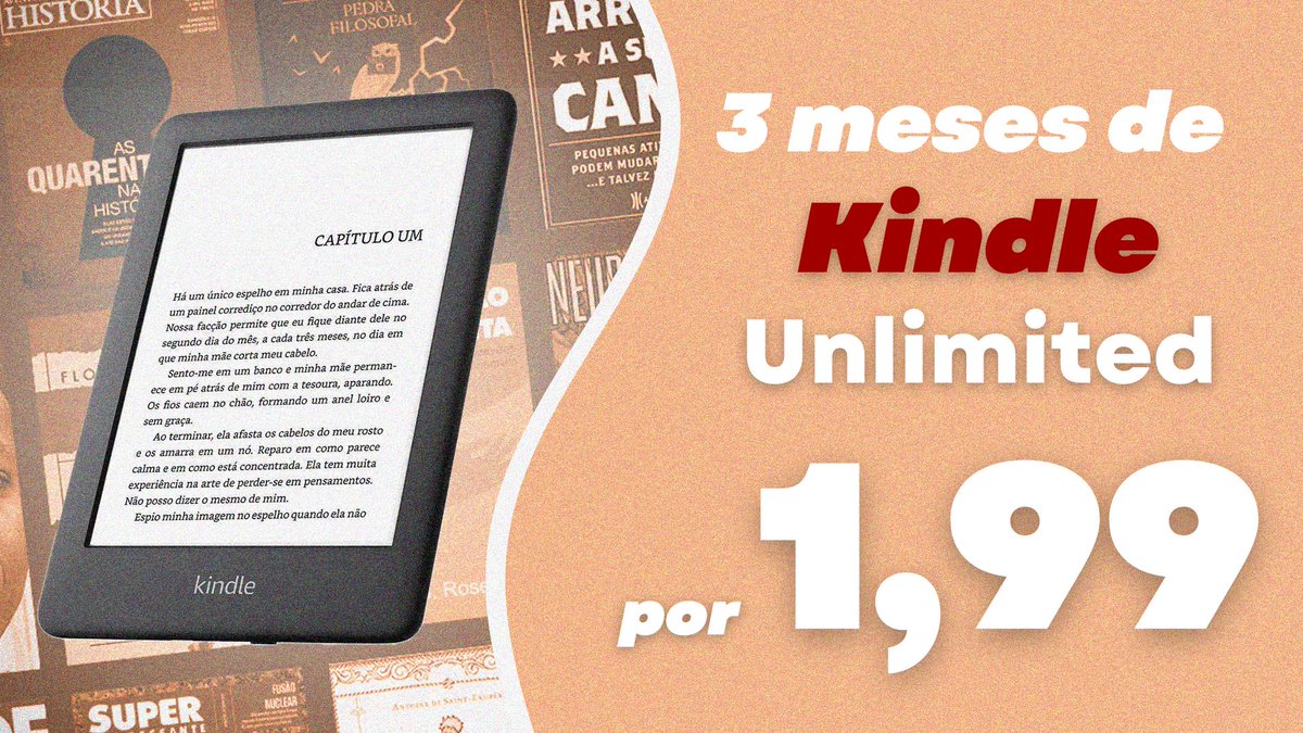 📚 3 MESES DE KINDLE UNLIMITED POR R$1,99 

➡️  amzn.to/3lc1CdF
➡️ amzn.to/3lc1CdF

Tenha acesso a mais de UM MILHÃO de eBooks para ler onde e quando quiser! Confira Termos e Condições.
