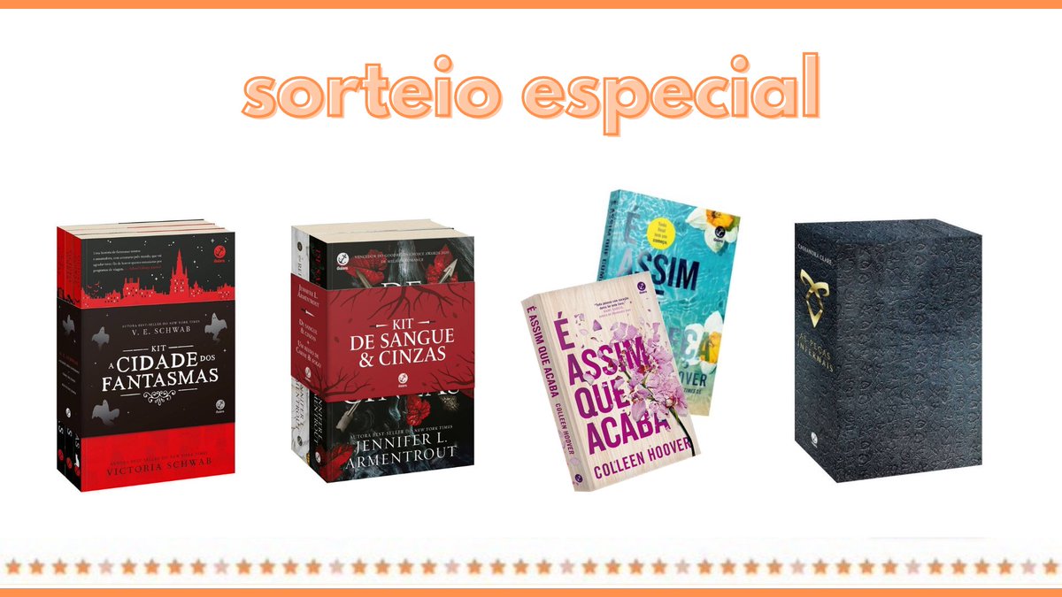 📚 Sorteio de Box Especial

😍 Prêmio: um dos Box / Kits da imagem abaixo ou R$60 em Livros.

✅ REGRAS:

🟠 Siga @LiteraPromos
🟠 RT nesse Tweet (sem citar)
🟠 RT no Tweet Fixado
🟠 Comentar o prêmio desejado

⏰ Resultado: 20 de Março.