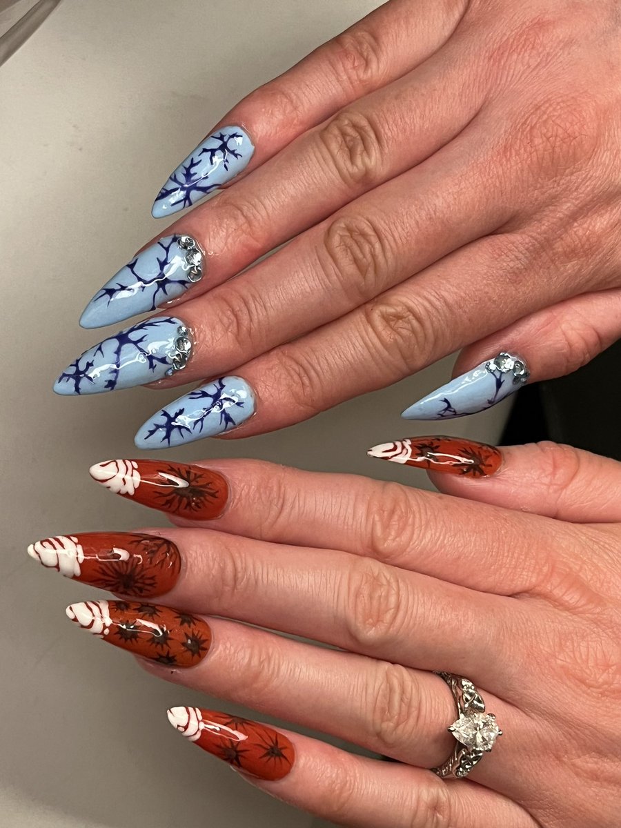 mclaurenseries's tweet photo. Just touched down in Houston town with Mars and Europa spider nails reflecting both of my presentations for #lpsc2023 youβve heard of #socksoflpsc I hereby initiate #nailsoflpsc π
πͺπ https://t.co/cZF7M71SWu