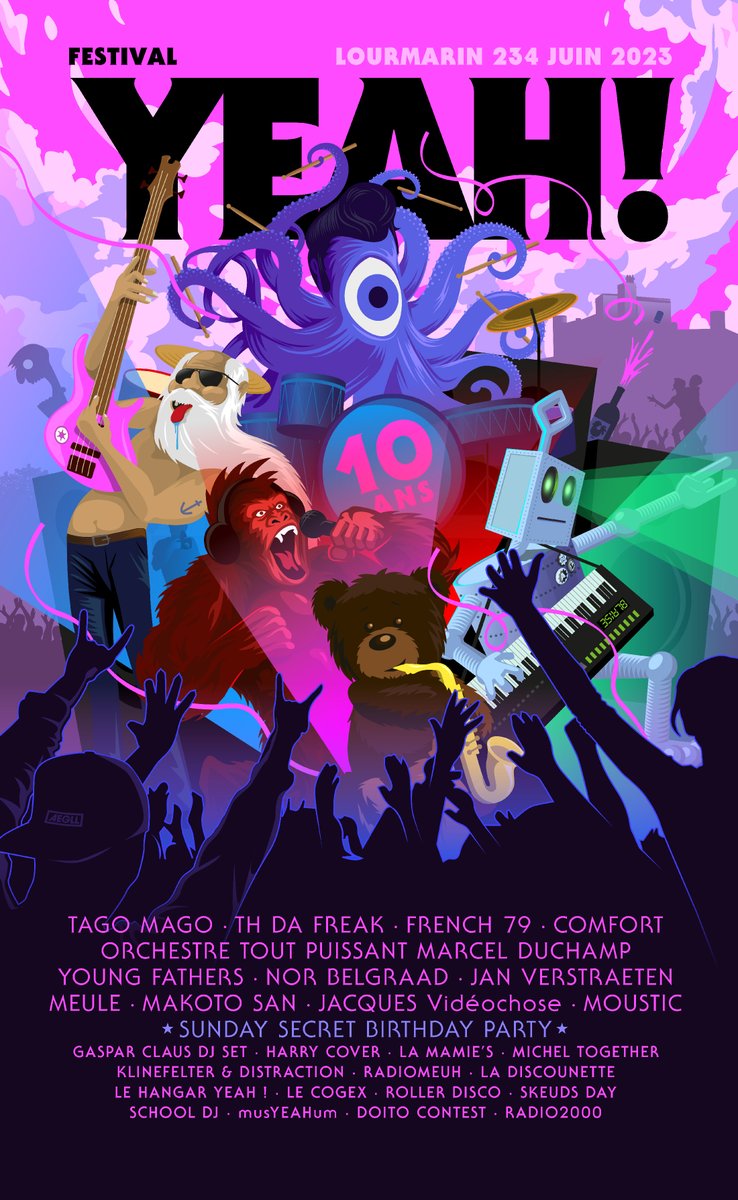 Ouverture de la billetterie demain 13 mars à 10h > link.dice.fm/yeah-festival-…
Toute la prog sur festivalyeah.fr
#festivalyeah2023