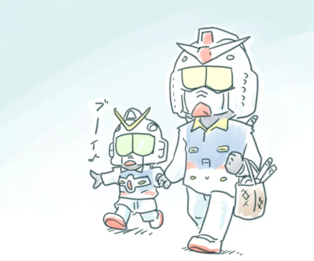 これは以前描いたガンダムです 