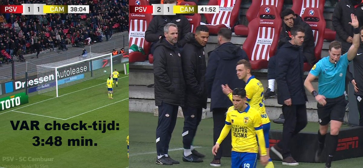 PSV_Freak's tweet photo. Nog even over de VAR check-tijd. 

Ik vind dat dat onderhand echt eens onder de loep moet worden genomen. Vanmiddag ook weer, duurde gewoon bijna 4 minuten. #PSV #PSVcam #KNVB https://t.co/EXcVPHRR3m