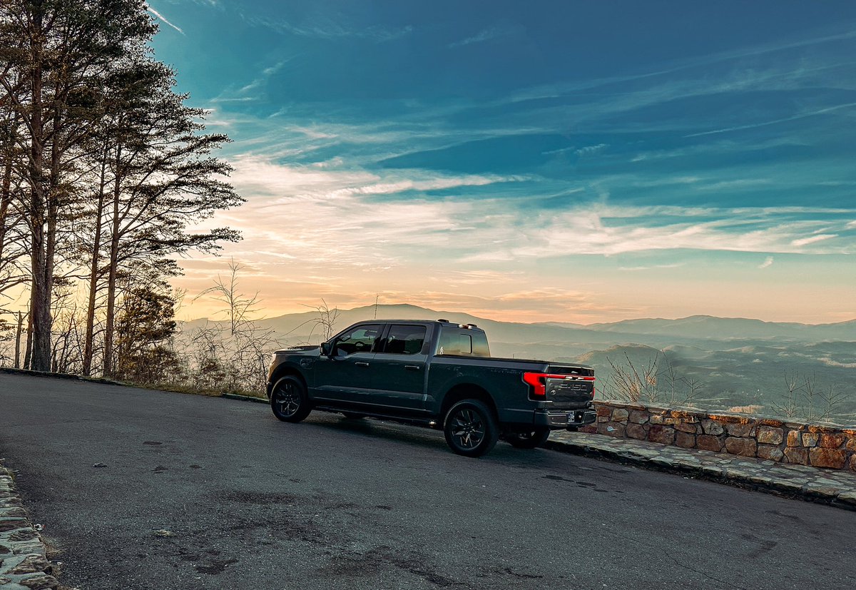 This way to the weekend. #smokeymountains #f150lightning #ford