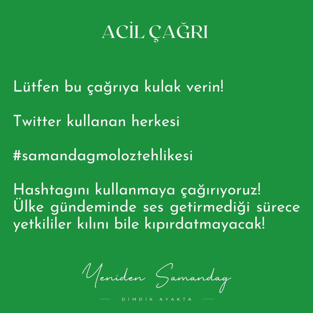 SevgiHelvacii's tweet photo. #samandagmoloztehlikesi https://t.co/chyxKI2Wri