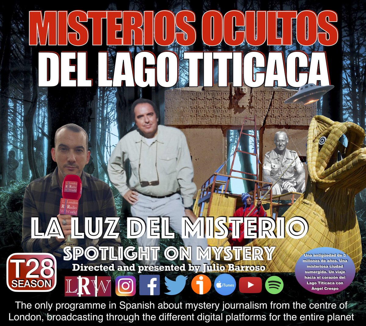 From London Temporada 28:

Misterios ocultos del Lago Titicaca con Ángel Crespo

go.ivoox.com/rf/104445105 #baseovni #lagotiticaca #angelcrespo #carrosdefuego #juliobarroso #perumagico