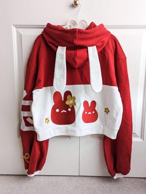 YOTR CROPPED OVERSIZED HOODIE100% cotton french terrylight-midweight fabricloose, boxy cropped fit on the body with oversized sleeves  and dropped shouldersfully embroidered + applique detailstassel drawstringssize in photos is M on a 5' 3" person 