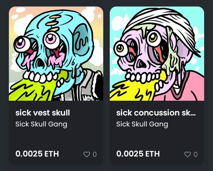 SickSkullGang's tweet photo. Lotsa steals today! 😱😱
#NFTs #NFTCommunity #nftart #opensea
🔽🔽🔽get em here🔽🔽🔽🔽
https://t.co/GlDGwwcQJp https://t.co/kh5QYcoNr0