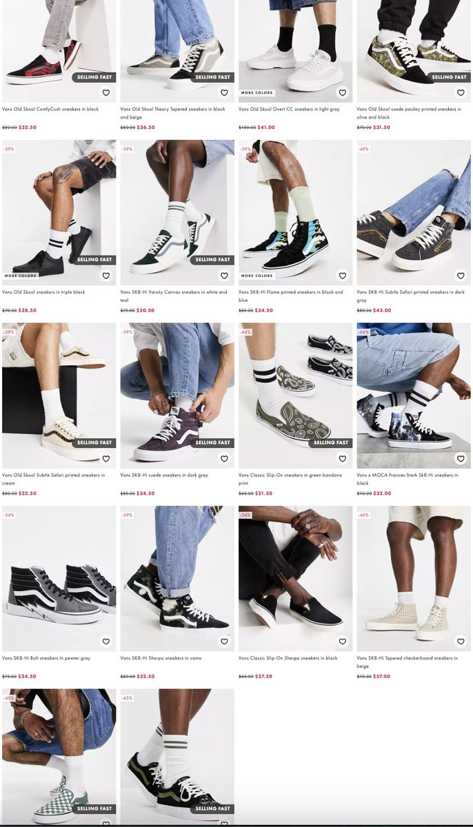 AD: STEALS on Vans Styles w/code ESSENTIALS 

Shop -> bit.ly/3JzFDXC

As low as $16.50