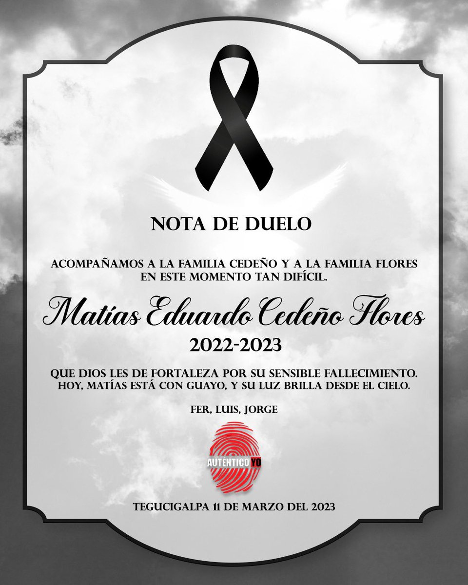 Descansa en paz Matías Cedeño