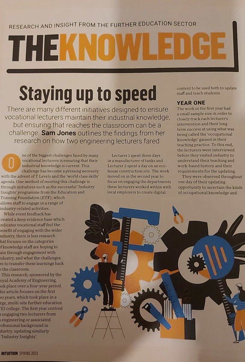 KMScattergood's tweet photo. Sam's fantastic piece for @RCGResearch in the latest edition of @SocietyET Intuition
#RCGResearch
#FEResearch
#FESpeaks
@GreatFETeaching https://t.co/xyjFI9Mr6g