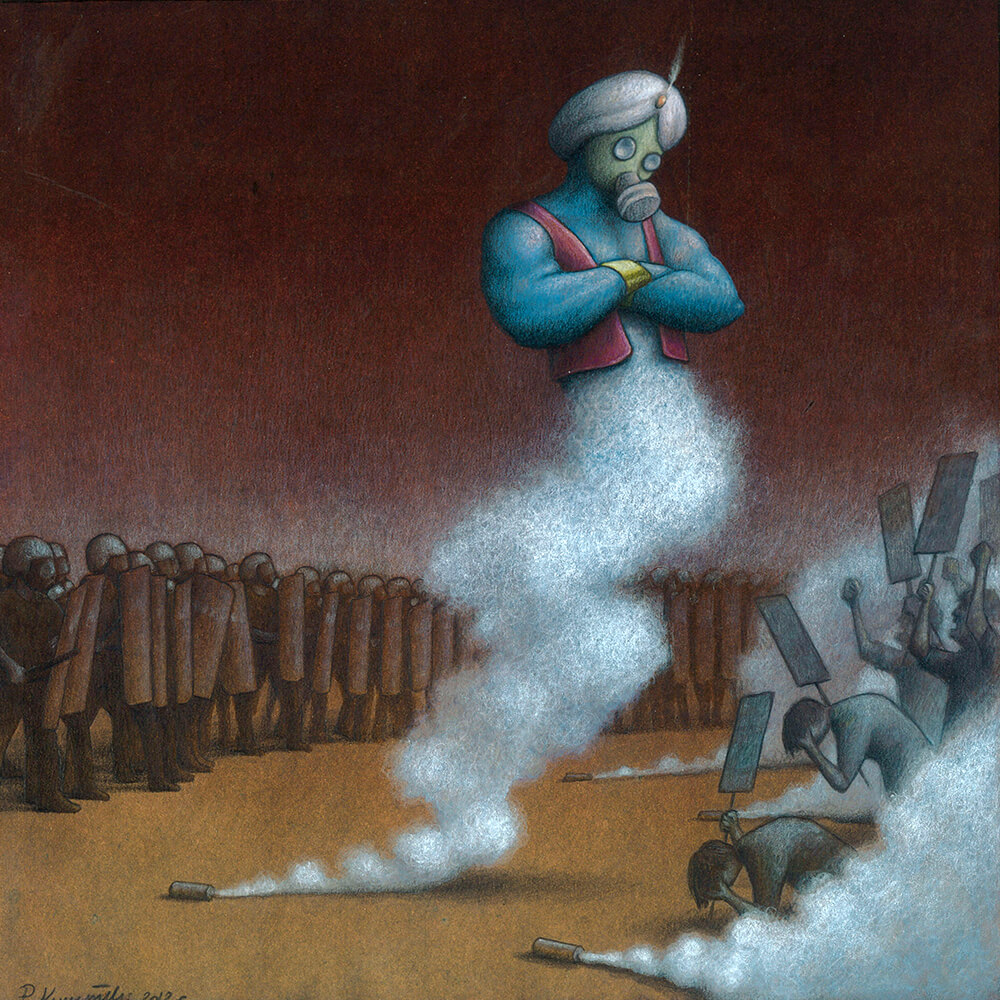 JenNotRevealed's tweet photo. Satirische illustratie van Pawel Kuczynski

#ArtAgainstHate https://t.co/p1egtObktu