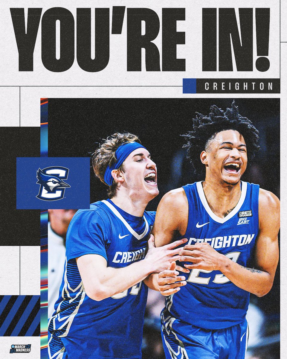 Creighton is DANCING! 🕺

#MarchMadness <a href="/BluejayMBB/">Creighton Men’s Basketball</a>