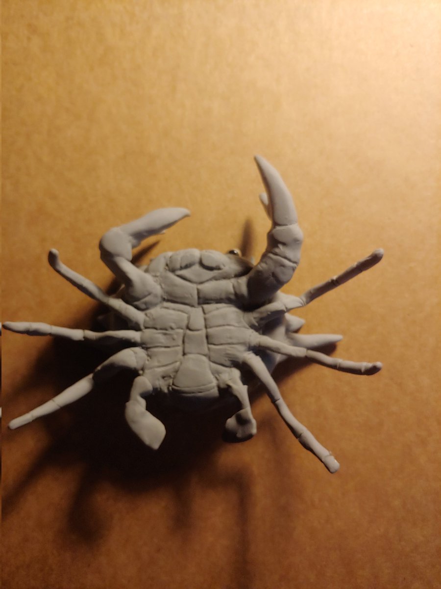 BeefPaddy's tweet image. Been trying my hand at figure/toy making, this ones been a challenge but very enjoyable to work on, still a long way to go, but i like it.

#toymaking #figurine #crab #sculpting