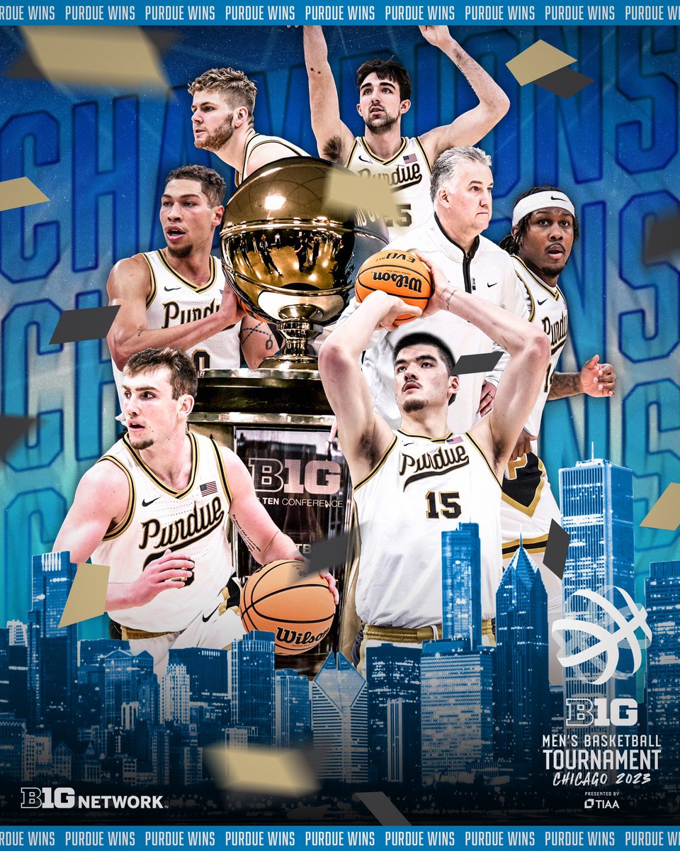 BigTenNetwork's tweet photo. Regular season and tournament champs! 🏆

#B1GMBBT x @BoilerBall https://t.co/Q6poZMBMc4