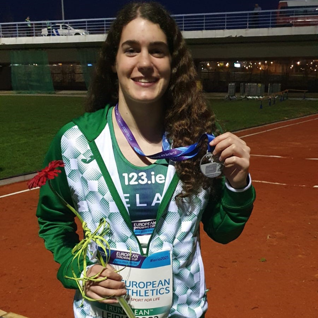 Kieran McCarthy (@kieranmcc_ss) on Twitter photo Almost 12 months to the day since Nicola Tuthill dislocated & fractured her elbow at the European Throwing Cup in Portugal, the Kilbrittain teenager returned to Leiria and won a superb silver in the women’s U23 hammer throw competition at this year's event.
📸 <a href="/irishathletics/">Athletics Ireland</a> Almost 12 months to the day since Nicola Tuthill dislocated & fractured her elbow at the European Throwing Cup in Portugal, the Kilbrittain teenager returned to Leiria and won a superb silver in the women’s U23 hammer throw competition at this year's event.
📸 <a href="/irishathletics/">Athletics Ireland</a>