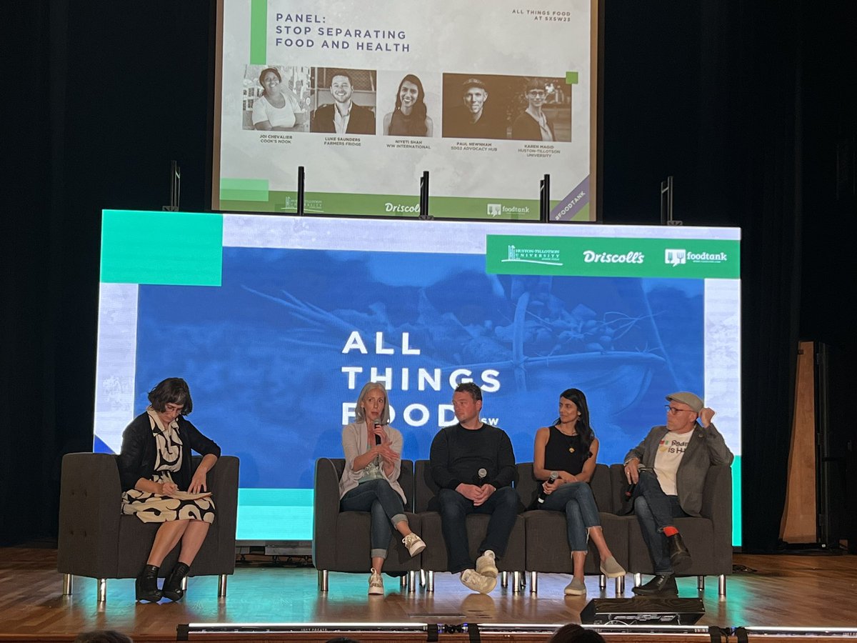 specialkristin1's tweet photo. “Stop Separating Food &amp; Health” -@foodtank @sxsw @HustonTillotson Ft. @paulnewnham @SDG2AdvocacyHub , @WWInternational @FarmersFridge - how do we increase access &amp; affordability for healthy foods? #Allthingsfood #sxsw https://t.co/sX8kkth536