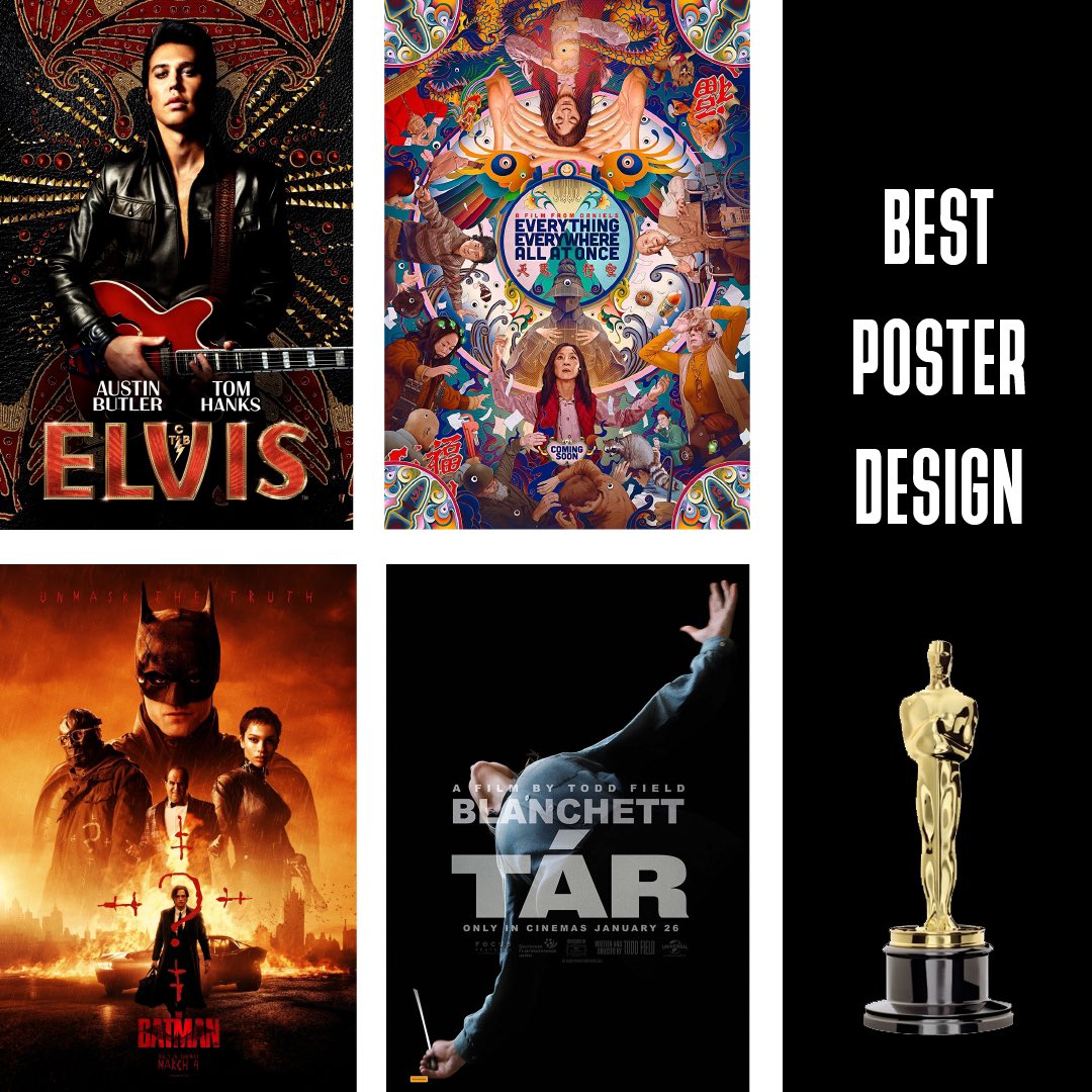 FourColumnsMktg's tweet photo. Tuning in to the Academy Awards tonight? You won’t see them hand out an award for best movie poster, but if they did, here’s who our design team thinks deserves the Oscar! 🎥 https://t.co/0UfFM5MjyA