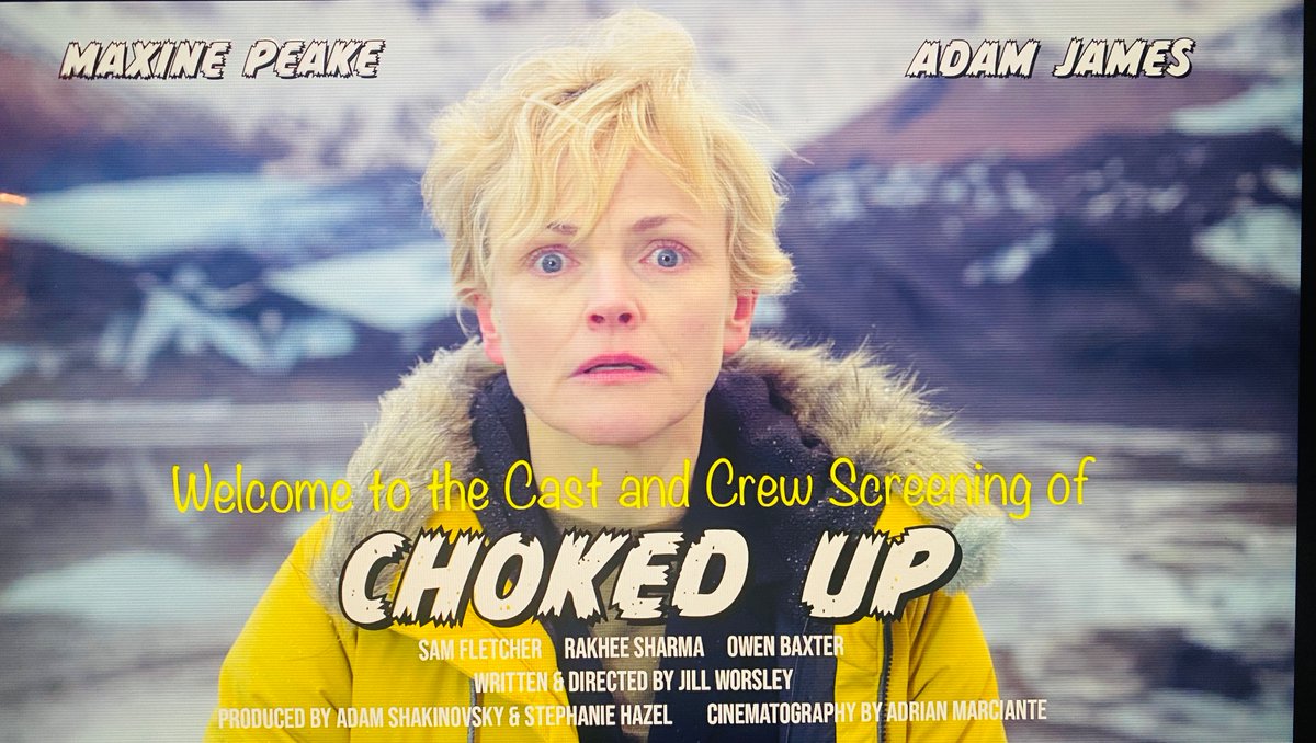 Pure joy to see the first screening of Choked Up  🙌 congratulations @JMWorzel I loved seeing your story come to life ✨✨✨ and to share the screen with one of my heroes @MPeakeOfficial 🤩💛 #ChokedUp