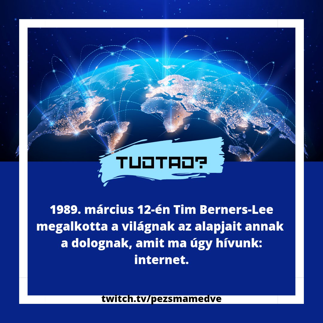 pezsmamedve's tweet photo. Köszi minden Twitch felhasználó nevében 🙏 

#worldwideweb #internet #twitch #didyouknow #streamer #tudtade #twitchstreamer #pezsmamedve #ezenanapon https://t.co/iJ9fvIOo7w