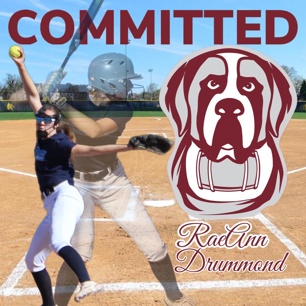 CoachBenschoter's tweet photo. We are BEYOND EXCITED to announce our 4th commitment as RaeAnn Drummond has committed to play at @AQSoftball! We are so proud of you and can’t wait to see you in that Saints uniform! Congratulations Rae! They’re getting a massive bat and a great arm in the circle! https://t.co/tG92b9CyFQ