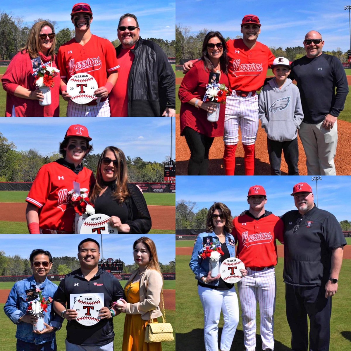 Thompsonbaseba1's tweet photo. Great weekend celebrating our seniors! Thank you to these parents , and players for your love, support and leadership! #WarriorStrong #WarriorFamily #RTM https://t.co/N4thz0uule