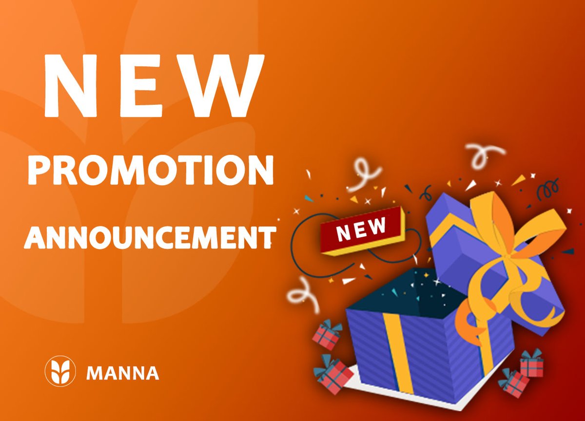 mannacurrency's tweet photo. Exciting news! The 2nd stage of MANNA token sale promotion is now live! Get ready to join this promotion and get a great gift.. Don't miss out on this opportunity to be a part of something big. Stay focused for the exact steps that you have to take through our official website. https://t.co/S7AFmE7kve