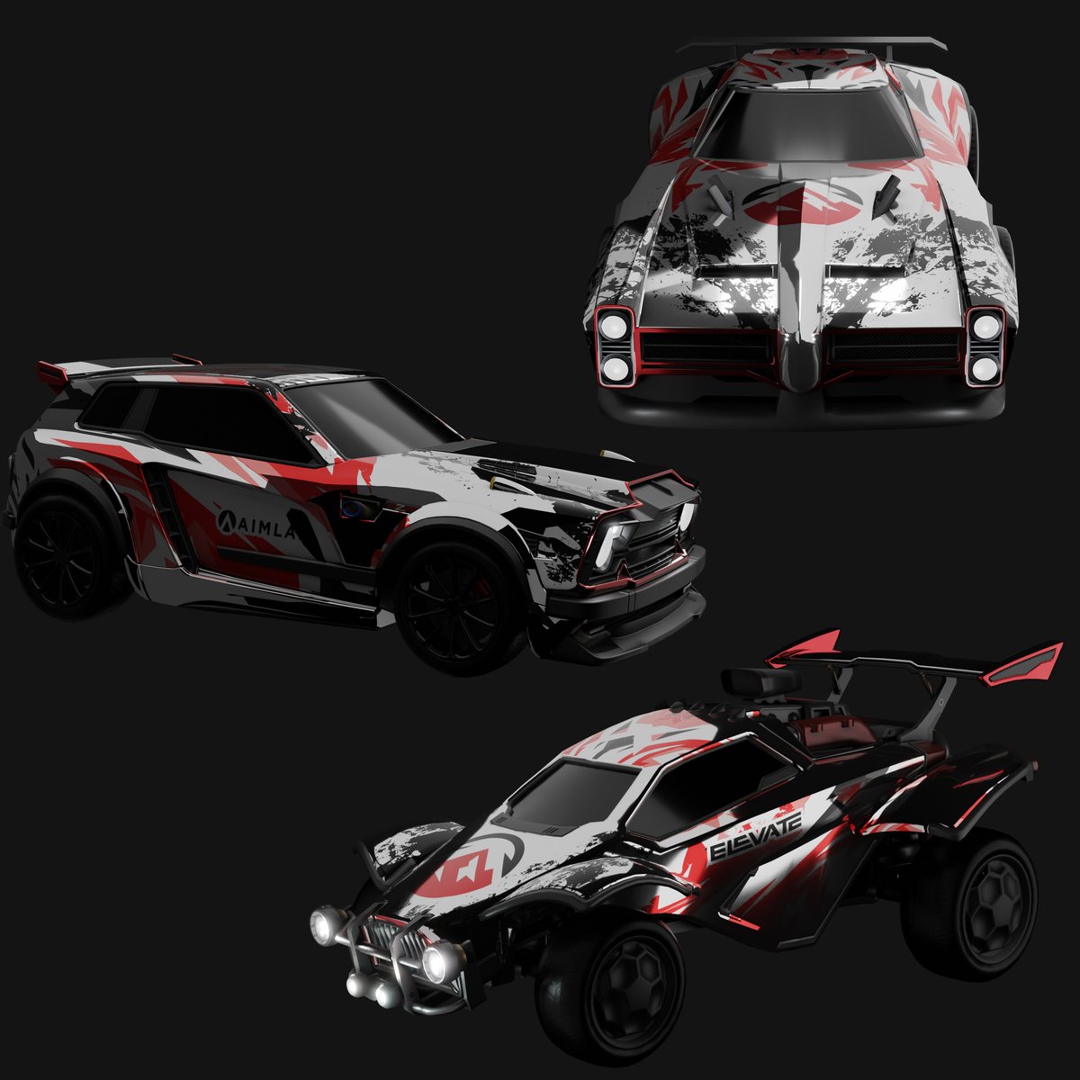 OtterGraphics13's tweet photo. This is the RED REBELLION 🔴
@ElevateGG decals set concept
.
@virtuosoRL 
@ReaLizeRL 
@KamiiRL 

@Coach_LBP 
.
#RedRebellion #RLCS #desing
.
Likes and Retweets aprecciated❤️ https://t.co/3JSqzLafDm