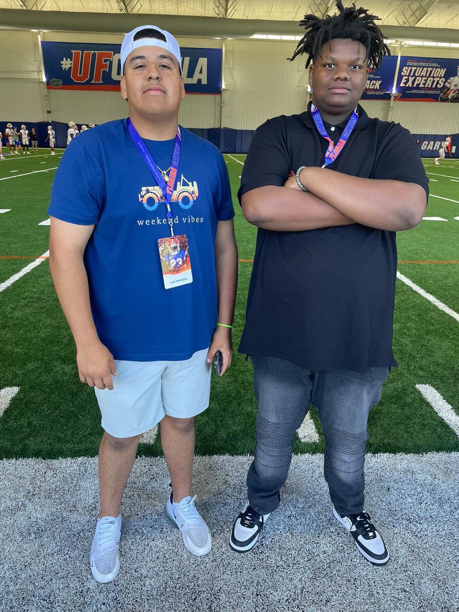 University of Florida Unofficial Visit: Luis Pruneda (Homestead) and Anthony Brown (Miami Palmetto)

Brown (6-6, 320) was named MaxPrep Freshman All-American. 
Pruneda (6-3, 280) named to the Rising Stars All-South Florida Freshman and Sophomore Teams and named 2nd Team All-Dade.