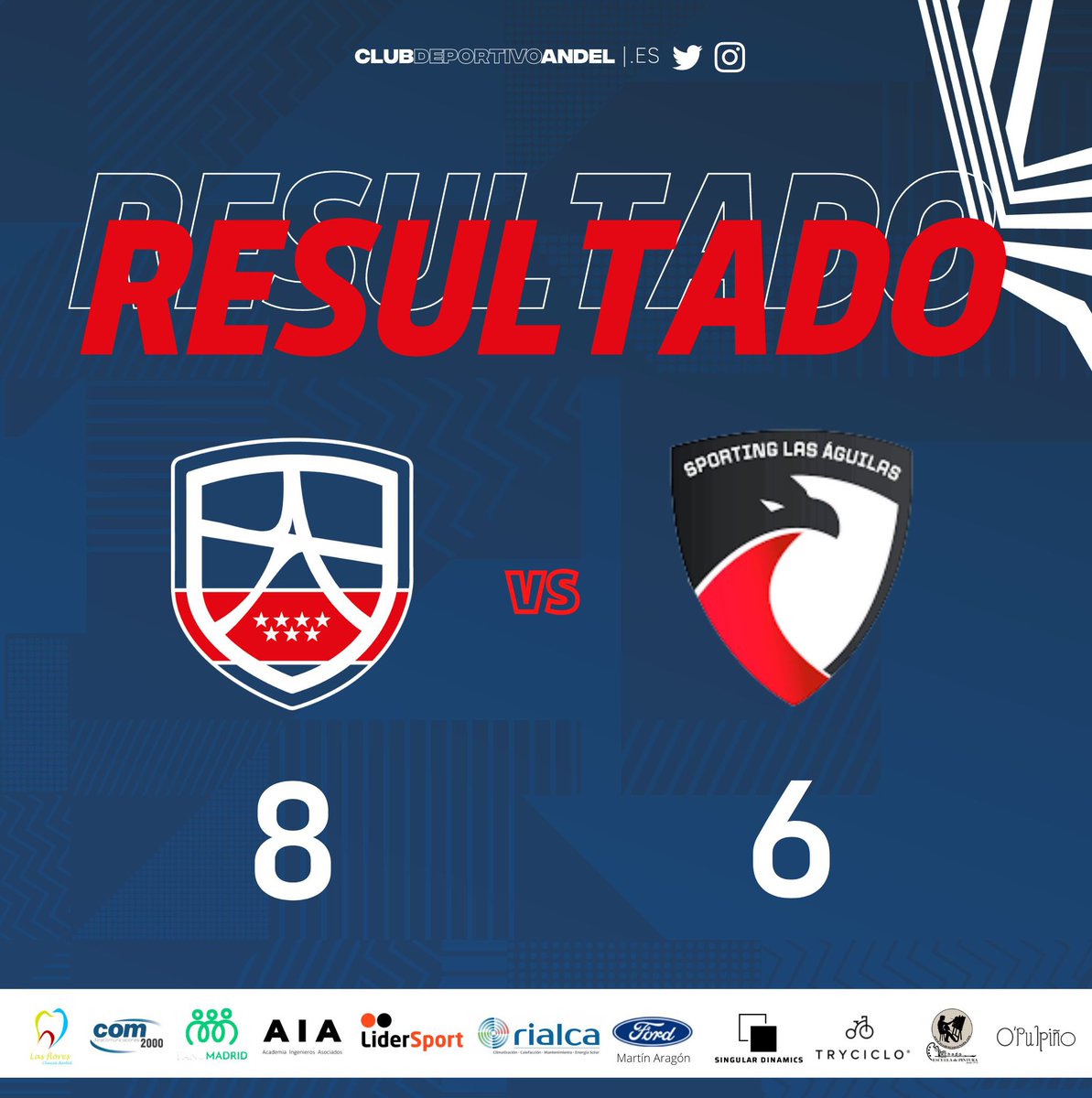 Andel_Deporte's tweet image. | RESULTADO SENIOR FS |

‼️Gracias papás, mamás, alumnos, hermanas, resto de familia y amigos … por venir a apoyarnos y llevarnos en volandas en un partido tan importante para nosotros ‼️

En 1️⃣5️⃣ días nos vemos por el Andel Arena 👋🏽👋🏽⚽️⚽️🔵🔵⚪️⚪️