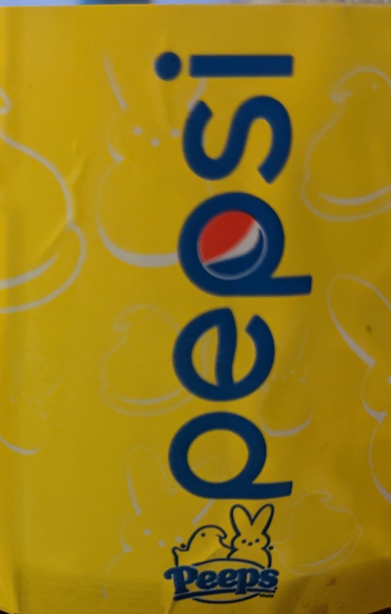 Flesnerjabe's tweet photo. Peeps and Pepsi might sound like a weird combo but it's actually pretty good 👍 https://t.co/7zm5gIVhie