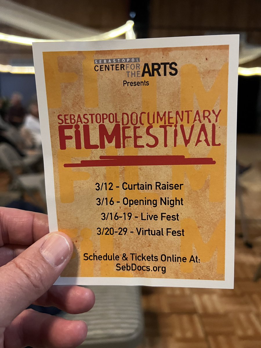 We’re at #sdff2023 with <a href="/SebastopolDocs/">Sebastopol Doc Fest</a>