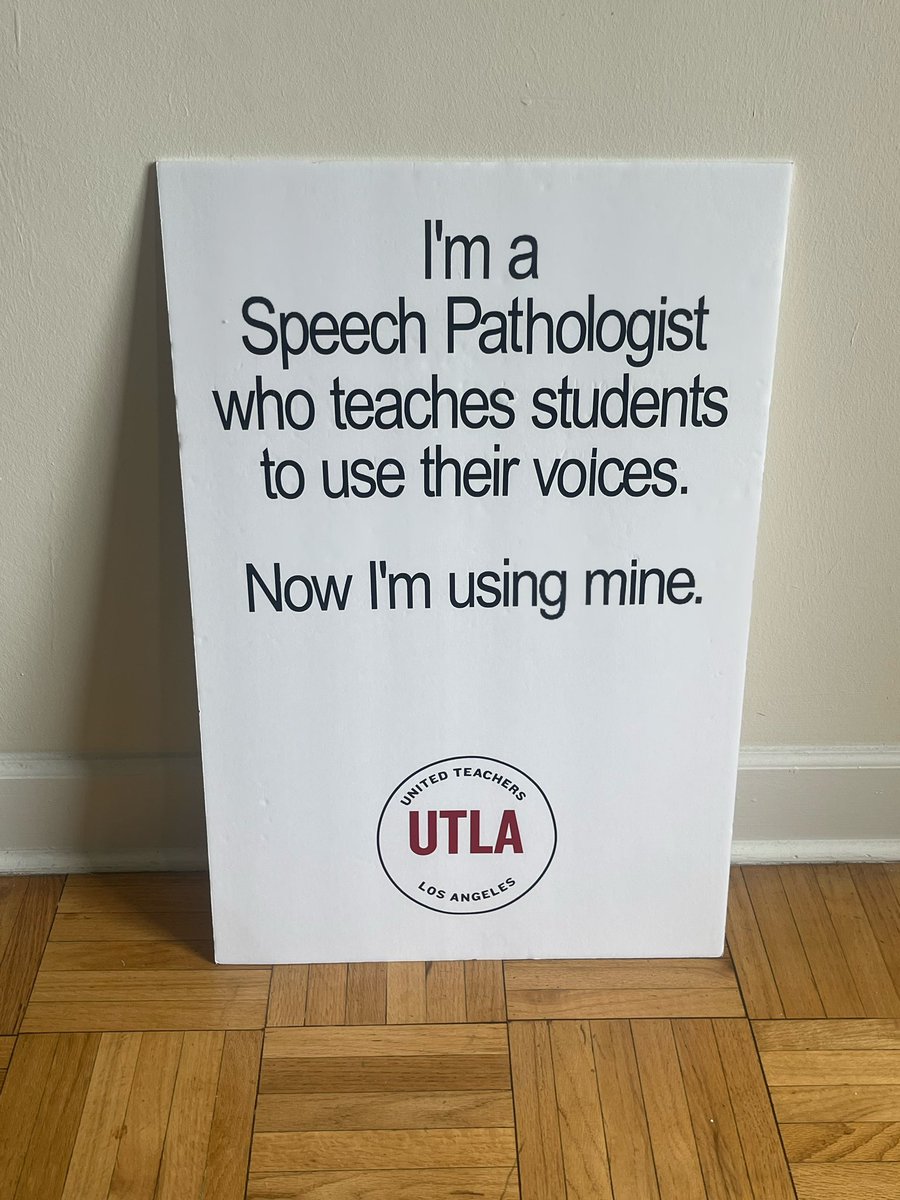 New rally, new sign, same fight. Let’s do this. @UTLAnow #utla #specialeducation #speechpathologist