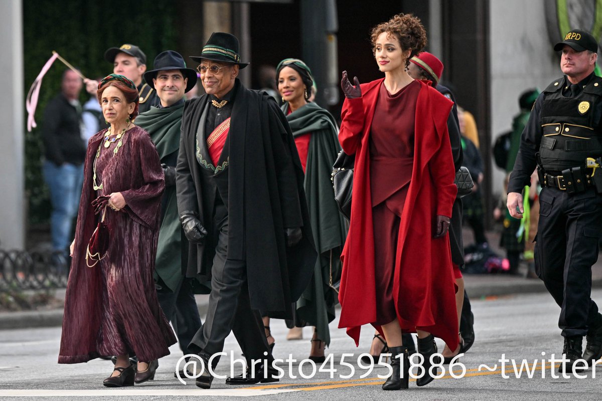 Christo45951886's tweet photo. That is a wrap on Francis Ford Coppola's Megalopolis.  Giancarlo Esposito as the Mayor of New Rome.  #atlantafilming #atlanta #film #georgiafilming #francisfordcoppola #megalopolis #mega #saintpatrick #stpatricksday2023 #newrome #christopheroquendo #setphotos https://t.co/eMKsqmhCQx