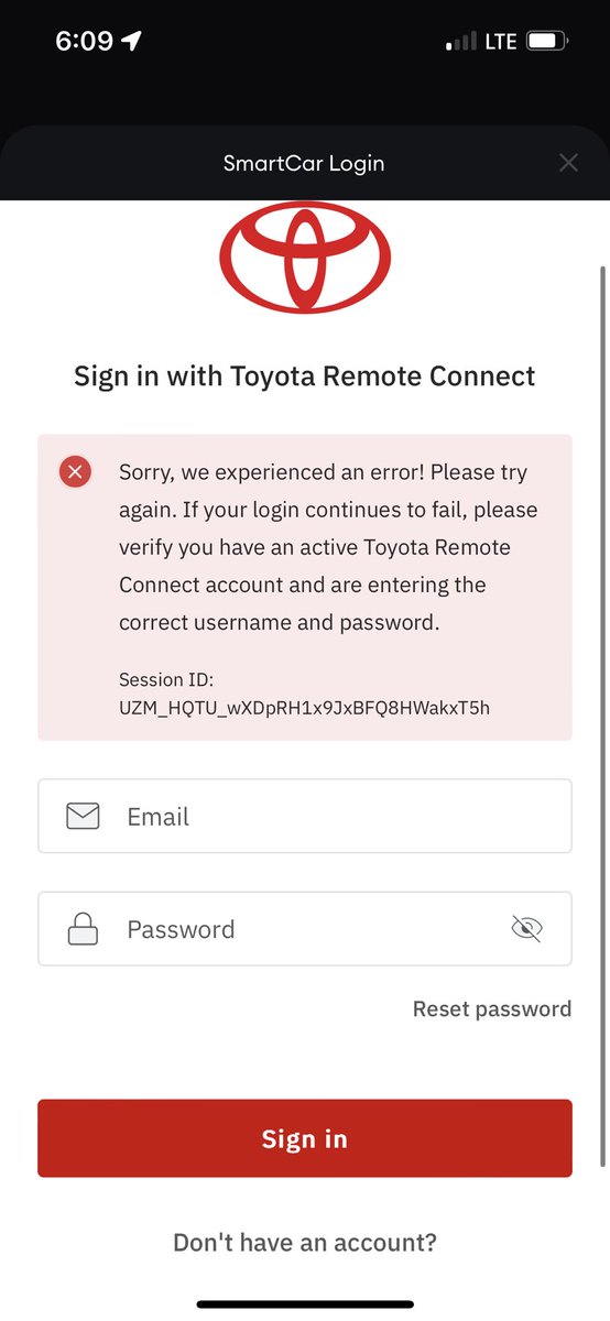 AtownBrown's tweet photo. Tried connecting @DIMO_Network device to my @Toyota 4runner, keeps throwing miners software is out of date error when I try that route and the toyota remote connect route also errors out even though credentials are fine. Wanted to be eligible for airdrop π’ #DriveWithDimo https://t.co/c5XBhYgEEZ