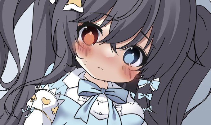 skebの描き途中カラーラフチラ見せ(╹◡╹) 