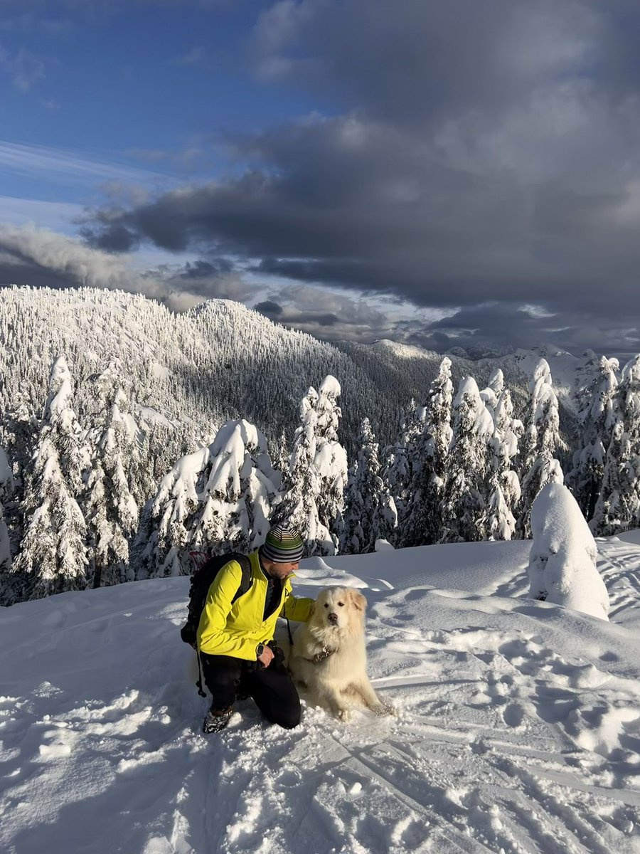 Sunday walk up the hill with my buddy, Glacier. 🐶 beautiful sunrise this morning. p.s. Time change sucks.
